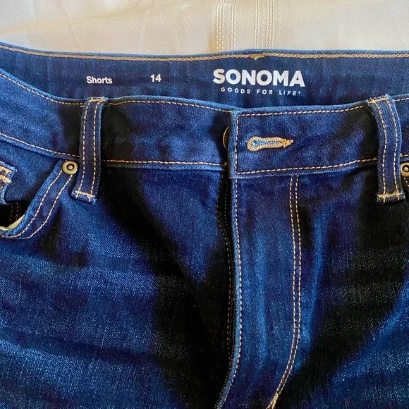 2 PACK Sonoma Dark Blue Denim Shorts - Picture 2 of 3